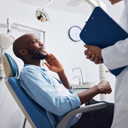 a dental patient visiting the dentist