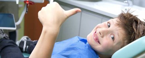 A child at his dental appointment