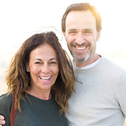 Couple with dental implants in Mesquite