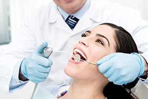 Smiling dental patient